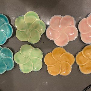 Flowery Cocktail Plates